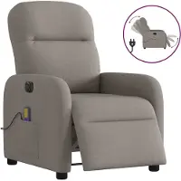 Sonstiges Sillón reclinable de masaje eléctrico tela gris taupe