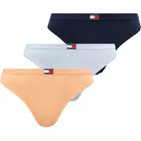 Tommy Hilfiger Underwear Tanga 'Heritage' navy / azul claro / naranja pastel