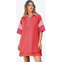 Imily Bela Vestido rosa / rojo claro / blanco