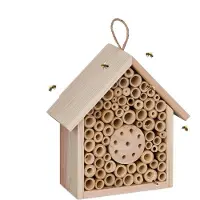 Northix Hotel para abejas hecho de madera sin tratar
