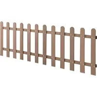 Neu.holz [.holz] Valla para jardín de madera compuesta (WPC), valla de listones, valla de madera, valla para jardín, valla decorativa, pantalla de privacidad, color marrón