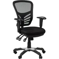 Stema Silla de oficina giratoria ergonómica HG-0001, base de nailon, reposabrazos ajustables,