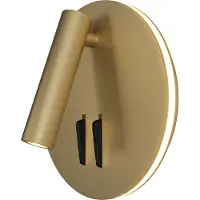 Maytoni Aplique de pared LED iOS 176, dorado, redondo, aluminio