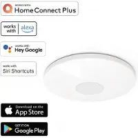 Hama Lámpara de techo inteligente , conexión WiFi, 50 cm de diámetro, redonda, color blanco