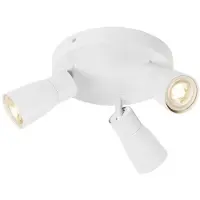 SLV PURI 2.0, foco empotrable tipo domo, para pared o techo, redondo, 3 bombillas GU10, máximo 6W cada una, color blanco, modelo 1008342