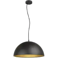 SLV FORCHINI M 50, lámpara colgante, casquillo E27, longitud del cable: 150 cm, 1 x máx. 40W, mate / dorado mate. Código de producto: 1008537