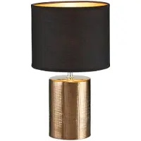 FISCHER&HONSEL GMBH Lámpara de mesa Bronz, cilíndrica, negro/bronce