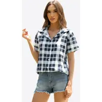 Imily Bela Blusa marino / ópalo / blanco