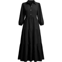 Imily Bela Vestido camisero negro
