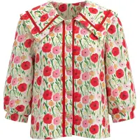 Imily Bela Blusa verde / rosa / rojo / blanco