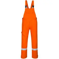 Portwest FR27 Bizflame Plus, pantalones de trabajo con peto, color naranja, talla XXL
