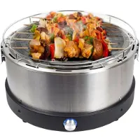 Syntrox Germany Parrilla de carbón de acero inoxidable Raucharmer con sistema de ventilación activa Molitus | Barbacoa