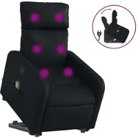 Sonstiges Sillón reclinable de masaje de pie cuero artificial negro