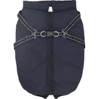 vidaXL Mantel para perros, color azul marino, tamaño L, confeccionado en forro polar y poliéster