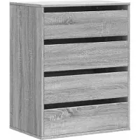 vidaXL Cómoda gris Sonoma, 60x41x76 cm, fabricada en material de madera
