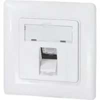 Logilink NK4053: Caja empotrada para módulos Keystone, de un solo módulo, color blanco puro