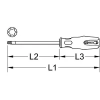 Ks Tools : Destornillador T27, llave de vaso, destornillador, modelo 159.1263