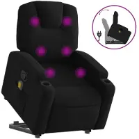 Sonstiges Sillón reclinable de masaje elevable tela negro
