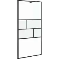 Syfax Pared de Ducha Walk-in Negro 100 x 195 x 0,5 cm