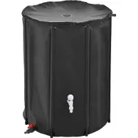 In And OutdoorMatch Tanque de agua para interior y exterior Match Erik - Plegable - Ø80x98 cm - Barril de lluvia - 500 L