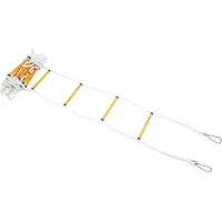 StarTech.com Escalera de emergencia - Escalera de acceso - 10 metros de longitud - Fabricada en PP y resina - Peldaños antideslizantes - Despliegue rápido - Ganchos robustos - Alta capacidad de carga