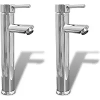 Syfax Grifos mezcladores para cuarto de baño 2 uds cromado