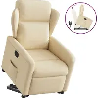 Syfax Sillón reclinable elevable de tela color crema