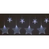 Spetebo Cortina de luces LED con forma de estrellas - 100 x 60/45 cm - luz blanca fría