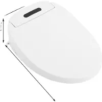 OEM Asiento de inodoro con bidé eléctrico, dimensiones: 37 cm x 51 cm x 13 cm, material: PP, potencia: 1300W, voltaje: AC220V, control: mediante mando a distancia y botones