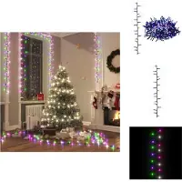 vidaXL Guirnalda de luces LED con 3000 LEDs, color pastel, multicolor, 65 metros, PVC - Iluminación navideña