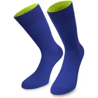 Normani Calcetines azul real / amarillo neón