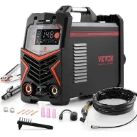 Vevor Soldadora WIG, 3 en 1 (pantalla LED grande) - DC WIG/DC Puls WIG/MMA (soldadura con electrodo), soldadora con inversor IGBT y arranque de alta frecuencia