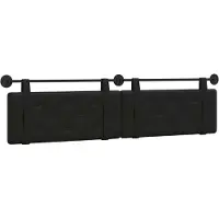 Syfax Cabecero colgante Negro Cuero sintético