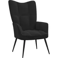 Sonstiges Sillón de relax de terciopelo negro