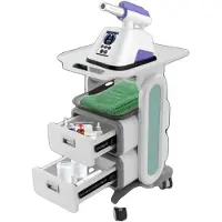 OEM Carro de cosméticos, con 2 cajones, capacidad de carga de 60 kg, dimensiones 44 cm x 44 cm x 73,5 cm, material ABS, estilo moderno