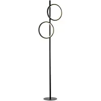 JUST LIGHT Lámpara de pie LED - Altura 151 cm - 2 luces - Negra - Metal