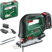 Bosch Sierra de calar AdvancedSaw de 18V, con una profundidad de corte de 140 mm, batería de 18V 2,0 Ah y cargador