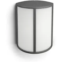 Philips myGarden, aplique de pared Stock, 5,5 W, luz exterior para pared, color antracita, metal, IP44, ideal para terraza y jardín, clase II