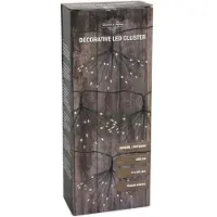Svenska Living Guirnalda de luces LED - Color gris plateado - Estructura de alambre - Longitud 2,5 m - con 6 grupos de luces - Funciona con pilas