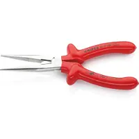 Knipex Alicates de punta semirredonda 26 17 200, 200 mm, rectos, estrechos, CrV, VDE 1000V