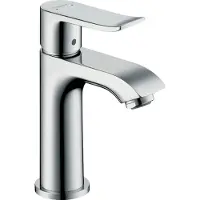 Hansgrohe Metris, grifo monomando para lavabo, modelo 100, para lavamanos, cromo, sin kit de desagüe