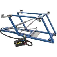 HBM Puente para coches 2500 kg, puente de limpieza, puente para ruedas, ajustable, extra bajo