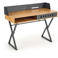 Halmar Escritorio Psací B-43 - roble dorado/negro