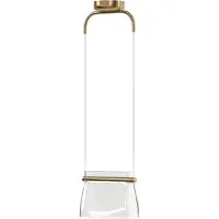 Maytoni Lámpara colgante LED Cabaret, 8W, vidrio y latón, luz cálida 3000K, IP20