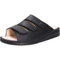Finn Comfort Zapatos abiertos 'Pantolette Herren 01508 055099 Echtleder in schwarz' negro