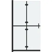 Syfax Mampara de ducha plegable vidrio ESG esmerilado 110x190 cm