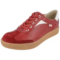 Finn Comfort Calzado deportivo con cordones 'Sneaker Low Damen 2791-902862 Echtleder in rot' rojo