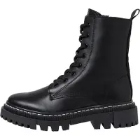Tamaris Botines con cordones 'Schnürstiefel Damen 1-25276-41/003 Echtleder in schwarz' negro