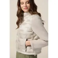 Oltre Lightweight Combined Boxy Down Jacket Beige Talla: 44 | Chaquetas Outlet | Mujer | Marrón