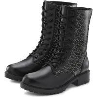 LASCANA Botines con cordones gris / negro